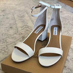 Steve Madden Irenee Ivory Open-Toe Block Heel Sandals